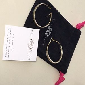 Rachel Leigh hoop earrings beaded EUC with original bag and tag.